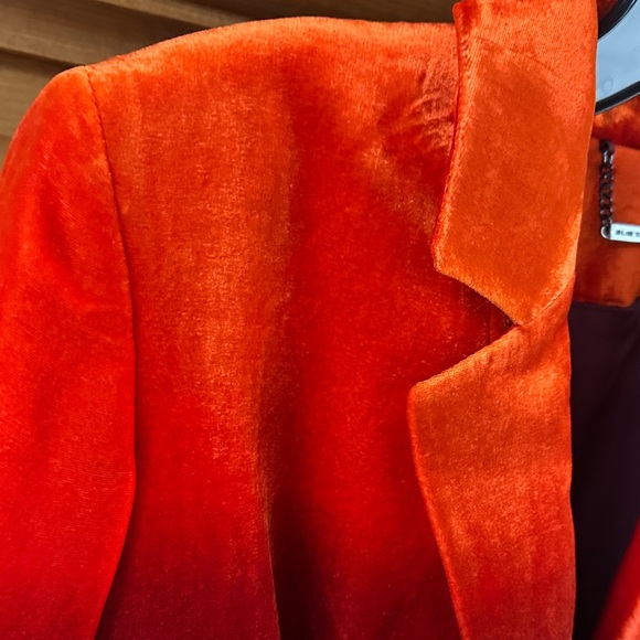 NWT Elie Tahari Ombre Velvet Orange Purple Blazer Size 6 - Picture 8 of 15